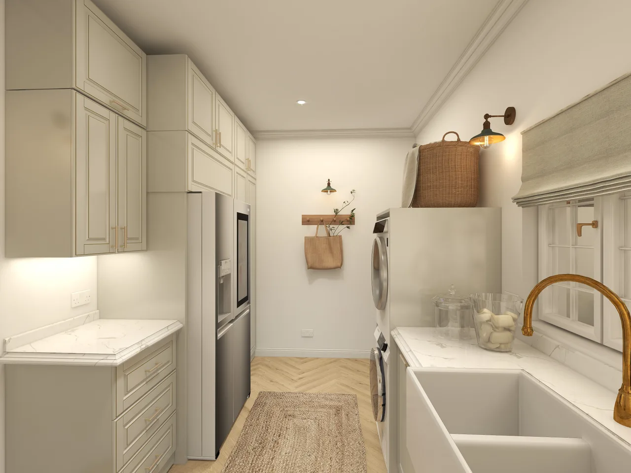 Juniper laundry, appliance cabinetry, Juniper Laundry